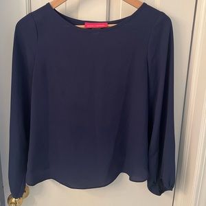 Pookie and Sebastian Navy Long Sleeve Top